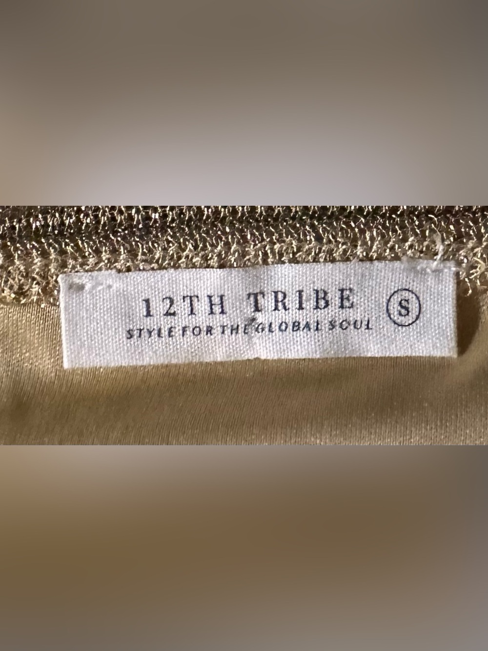 12th Tribe Moonlit Kiss Gold Lurex Halter Top - Picture 10 of 13